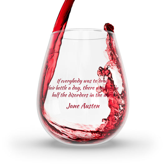 'Bottle A Day' Wine Glass