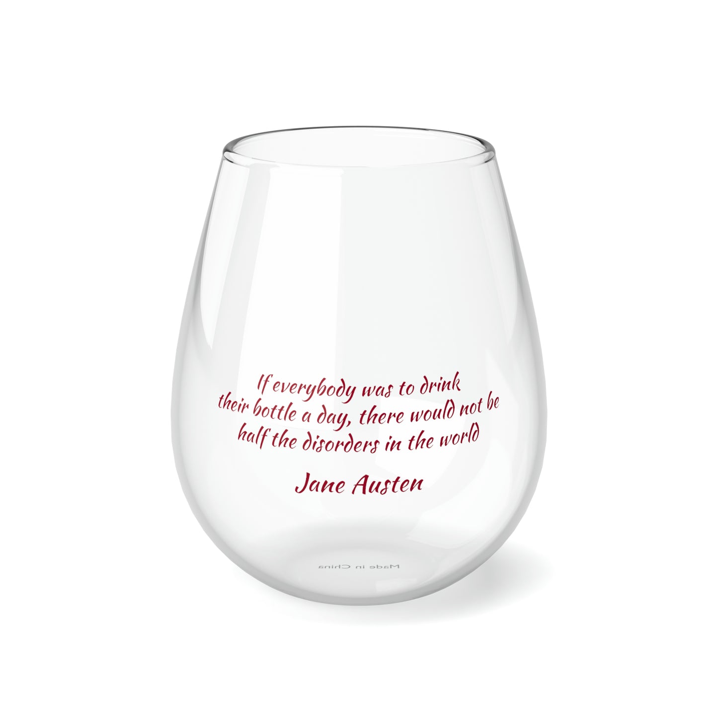 Bottle a Day Wine Glass